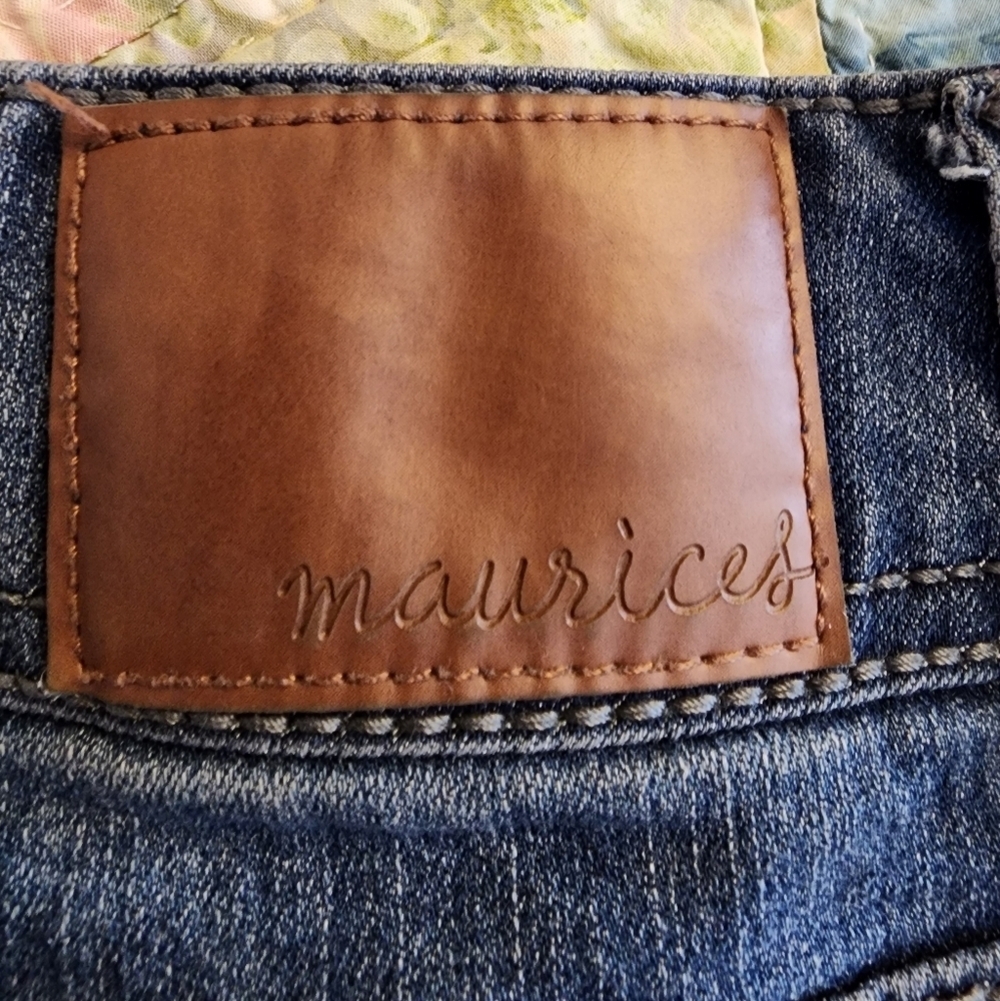 Maurices Denim Flex Jegging Skinny Jean Med Wash Distressed Premium Summer - Picture 3 of 12